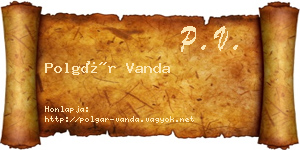Polgár Vanda névjegykártya